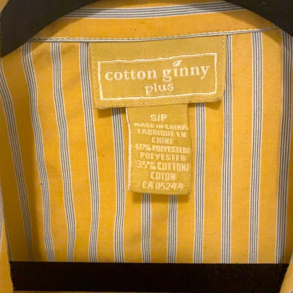 Blue and Yellow Pinstripe Button Down - Picture 4 of 4